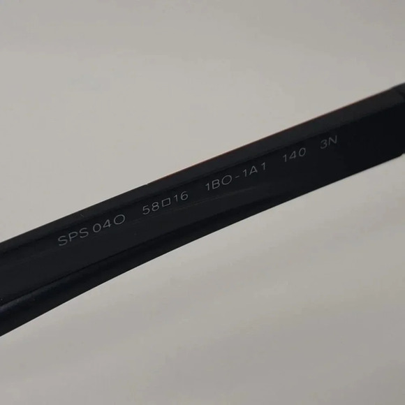 NWT Prada Linea Rossa Black  Black Sport Rectangle SPS 04O 1BO-1A1 58-16-140 - Picture 4 of 16